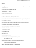 Cover page: Myasthenia gravis exacerbation after discontinuing mycophenolate