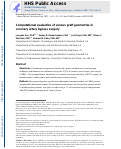 Cover page: Computational Evaluation of Venous Graft Geometries in Coronary Artery Bypass Surgery