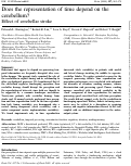 Cover page: Does the representation of time depend on the cerebellum?Effect of cerebellar stroke