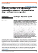 Cover page: Multiplex profiling of developmental cis-regulatory elements with quantitative single-cell expression reporters