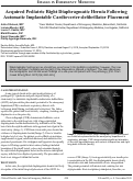 Cover page: Acquired Pediatric Right Diaphragmatic Hernia Following Automatic Implantable Cardioverter-Defibrillator Placement