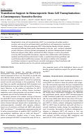 Cover page: Transfusion Support in Hematopoietic Stem Cell Transplantation: A Contemporary Narrative Review.
