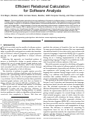 Cover page: Efficient Relational Calculation for Software Analysis