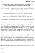 Cover page: Evaluating short‐ and long‐term impacts of fuels treatments and simulated wildfire on an old‐forest species