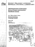 Cover page: Field measurements of interactions between furnaces and forced air distribution systems