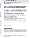 Cover page: Inhibition of Nuclear PTEN Tyrosine Phosphorylation Enhances Glioma Radiation Sensitivity through Attenuated DNA Repair