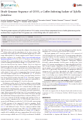 Cover page: Draft Genome Sequence of CO33, a Coffee-Infecting Isolate of Xylella fastidiosa