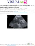 Cover page: Tricuspid Annular Plane Systolic Excursion (TAPSE) in a Patient with Pulmonary Emboli