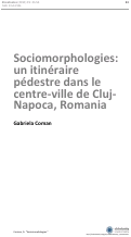 Cover page: Sociomorphologies: Un itinéraire pédestre dans le centre-ville de Cluj-Napoca, Romania