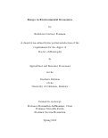 Cover page: Essays in Environmental Economics