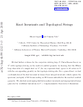 Cover page: Knot invariants and topological strings