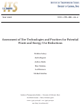 Cover page: Assessment of Tire Technologies and Practices for Potential Waste and Energy Use Reductions