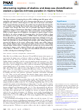 Cover page: Alternating regimes of shallow and deep-sea diversification explain a species-richness paradox in marine fishes