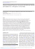 Cover page: Neuropsychological Trajectories Associated with Adolescent Alcohol and Cannabis Use: A Prospective 14-Year Study.