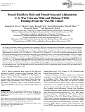 Cover page: Sexual Health in Male and Female Iraq and Afghanistan U. S. War Veterans With and Without PTSD: Findings From the VALOR Cohort.