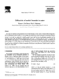 Cover page: Diffusivity of methyl bromide in water