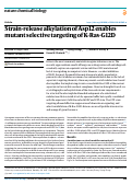 Cover page: Strain-release alkylation of Asp12 enables mutant selective targeting of K-Ras-G12D.