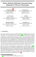 Cover page: Markov Random Field Based Automatic Image Alignment for Electron Tomography