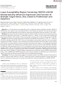 Cover page: Lupus Susceptibility Region Containing CDKN1B rs34330 Mechanistically Influences Expression and Function of Multiple Target Genes, Also Linked to Proliferation and Apoptosis