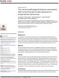 Cover page: The uterine pathological features associated with sentinel lymph node metastasis in endometrial carcinomas