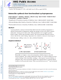 Cover page: Butenolide Synthesis from Functionalized Cyclopropenones