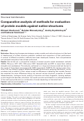 Cover page: Comparative analysis of methods for evaluation of protein models against native structures