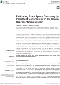 Cover page: Evaluating state space discovery by persistent cohomology in the spatial representation system