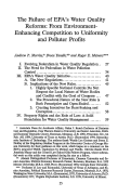 Cover page: The Failure of EPA's Water Quality Reforms: From Environment-Enhancing Competition to Uniformity and Polluter Profits