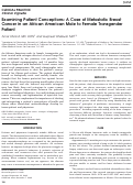 Cover page: Examining Patient Conceptions: A Case of Metastatic Breast Cancer in an African American Male to Female Transgender Patient