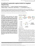 Cover page: A method to generate capture baits for targeted sequencing