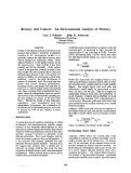 Cover page: Recency and Context: An Environmental Analysis of Memory