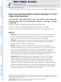 Cover page: Endoscopy Following Pediatric Intestinal Transplant