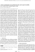 Cover page: A linear relationship between ENSO intensity and tropical instability wave activity in the eastern Pacific Ocean