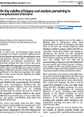 Cover page: On the validity of biopsy cost analysis pertaining to nonphysician clinicians