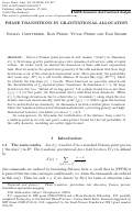 Cover page: Phase Transitions in Gravitational Allocation