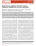 Cover page: California’s COVID-19 economic shutdown reveals the fingerprint of systemic environmental racism