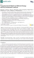 Cover page: Nanostructured MoO3 for Efficient Energy and Environmental Catalysis.