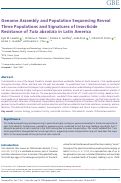 Cover page: Genome Assembly and Population Sequencing Reveal Three Populations and Signatures of Insecticide Resistance of Tuta absoluta in Latin America