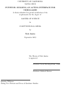 Cover page: Puppitor: Building an Acting Interface for Videogames