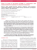 Cover page: Phase 1b study of lenvatinib (E7080) in combination with temozolomide for treatment of advanced melanoma