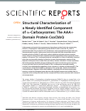 Cover page: Structural Characterization of a Newly Identified Component of α-Carboxysomes: The AAA+ Domain Protein CsoCbbQ