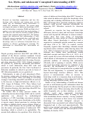 Cover page: Sex, Myths, and Adolescents’ Conceptual Understanding of HIV