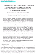 Cover page of A bootstrap lasso + partial ridge method to construct confidence intervals for parameters in high-dimensional sparse linear models.