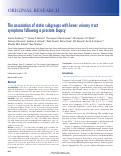 Cover page: The association of statin subgroups with lower urinary tract symptoms following a prostate biopsy.