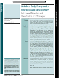 Cover page: Vertebral Body Compression Fractures and Bone Density: Automated Detection and Classification on CT Images.