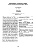 Cover page: Applied Speech Acts Analysis: Speaker Intentions as Motivational Factors in Substance Abuse Therapy