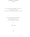 Cover page: Part I: The geometry and manipulation of natural data for optimizing neural networks Part II: A theory for undercompressive shocks in tears of wine