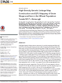 Cover page: High-Density Genetic Linkage Map Construction and QTL Mapping of Grain Shape and Size in the Wheat Population Yanda1817 × Beinong6