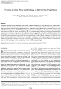 Cover page: Frontal Cortex Neuropathology in Dementia Pugilistica