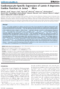 Cover page: Cardiomyocyte-Specific Expression of Lamin A Improves Cardiac Function in Lmna−/− Mice